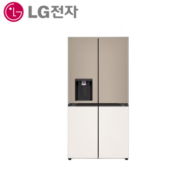 [LG][전국무료배송설치][24년] LG 디오스 오브제컬렉션 얼음정수기냉장고 820L / 오브제컬렉션 클레이 브라운 / 베이지 (냉장고) [W824GCB17]