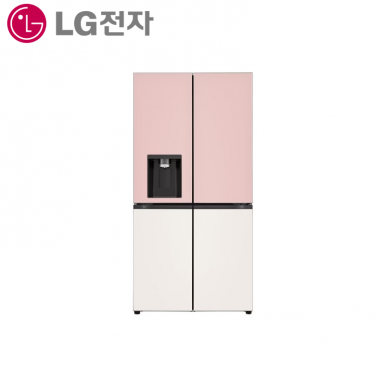 [LG][전국무료배송설치][24년] LG 디오스 오브제컬렉션 얼음정수기냉장고 820L / 오브제컬렉션 핑크 베이지 / 베이지 (냉장고) [W824GPB17]
