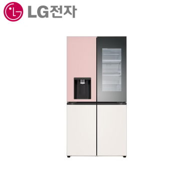[LG][전국무료배송설치][24년] LG 디오스 오브제컬렉션 얼음정수기냉장고 820L / 오브제컬렉션 핑크 베이지 (냉장고) [W824GPB47]