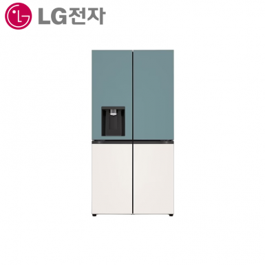 [LG][전국무료배송설치][24년] LG 디오스 오브제컬렉션 얼음정수기냉장고 820L / 오브제컬렉션 클레이 민트 / 베이지 (냉장고) [W824GTB17]