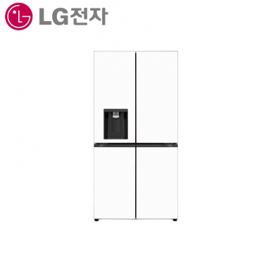 [LG][전국무료배송설치][24년] LG 디오스 오브제컬렉션 얼음정수기냉장고 820L / 오브제컬렉션 크림 화이트 / 크림 화이트 (냉장고) [W824GWW17]