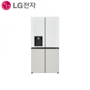 [LG][전국무료배송설치][24년] LG 디오스 오브제컬렉션 얼음정수기냉장고 820L / 오브제컬렉션 화이트 그레이 (냉장고) [W824MWG17]