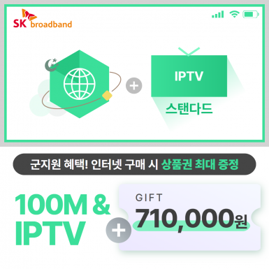 SK 인터넷 100M 광랜 + IPTV(스탠다드)