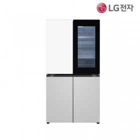 [LG][전국무료배송설치][24년]디오스 오브제컬렉션 노크온 냉장고 870L 오브제 컬렉션 크림 화이트/크림 그레이(냉장고) [T875MHR312]