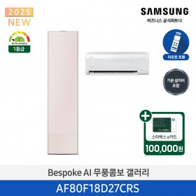 [삼성][18평형+6평형] 삼성 BESPOKE 25년형 갤러리 무풍갤러리 홈멀티 에어컨 에센셜 샴페인 [AF80F18D27CRS] 4월