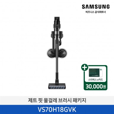 ★2026 NEW★[삼성][180W] 삼성 제트핏 무선청소기 물걸레 브러시 패키지 새틴 블랙 [VS70H18GVK] 4월
