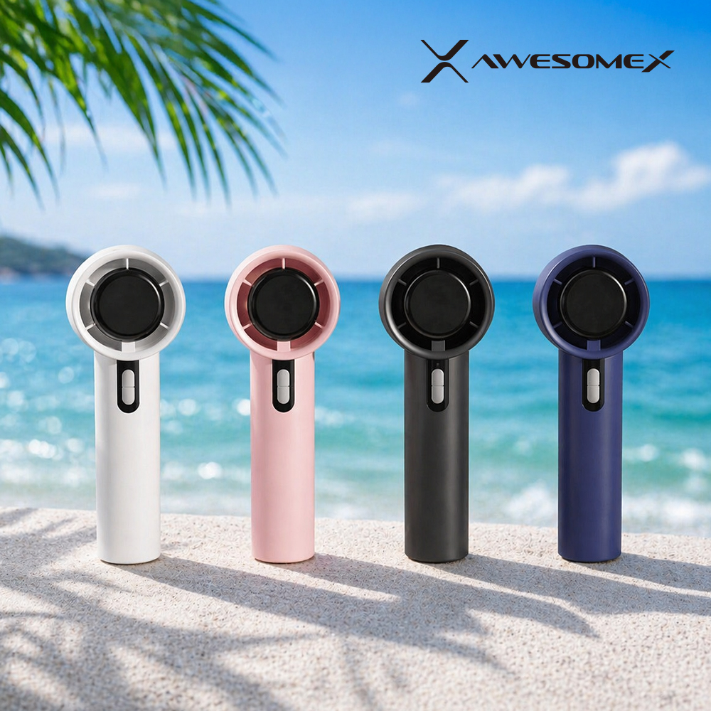 [어썸엑스] 100단 LCD 저소음 버트형 대용량  에어콘 선풍기 3000mAh / AXFA-3K-30-FH